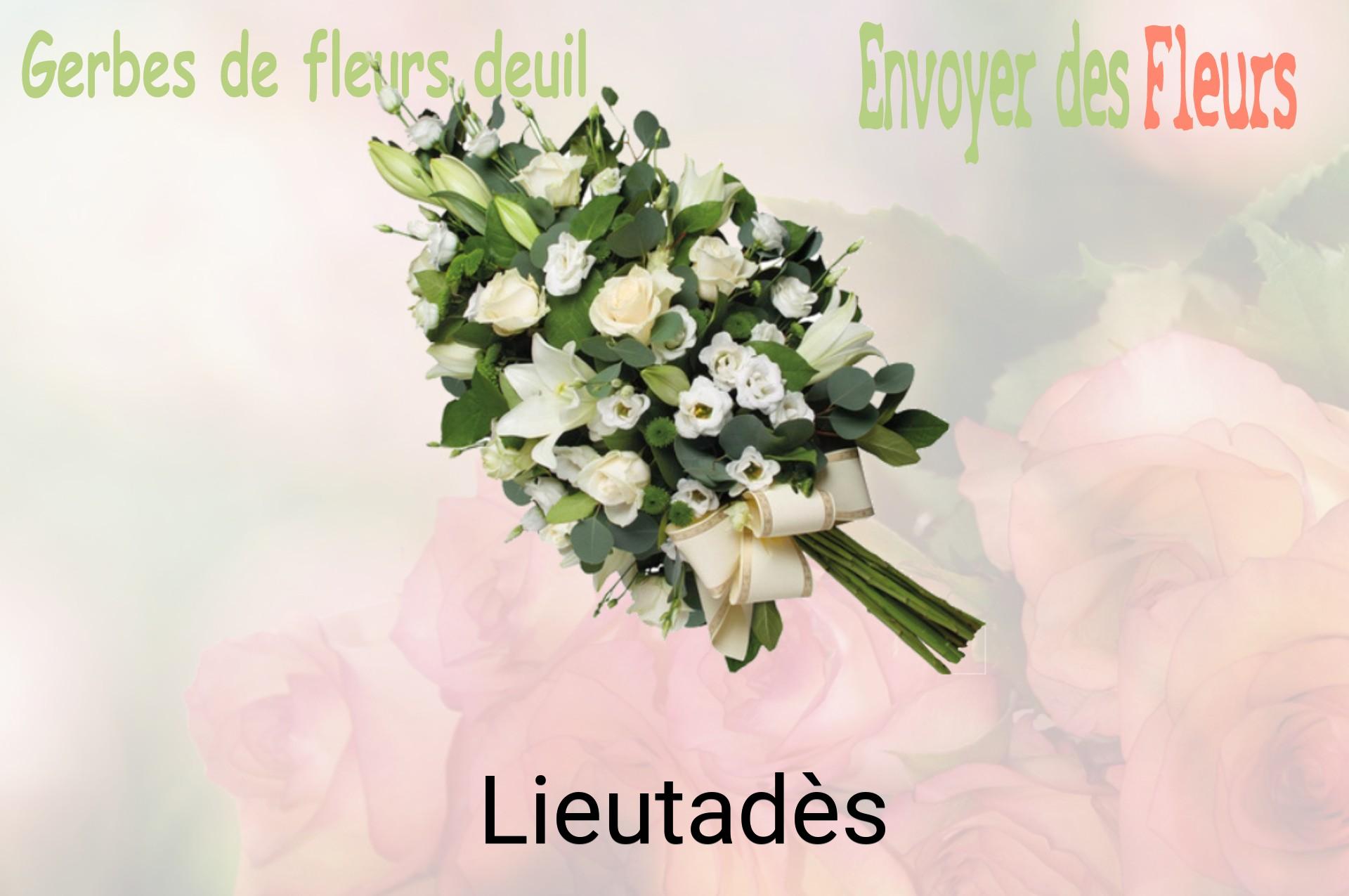 Gerbe de fleurs de deuil livrée à Lieutadès